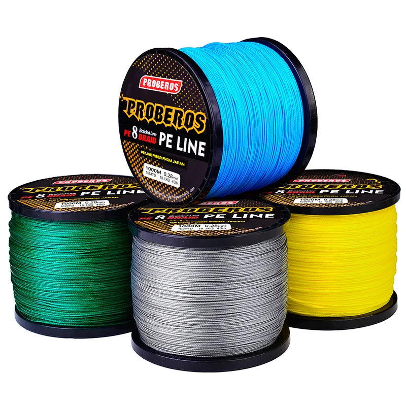 Factory 8 Braid 1000M Line Fishing Thread 10-300LB Smoother Floating Line Fishing Tackle Linha De Pesca