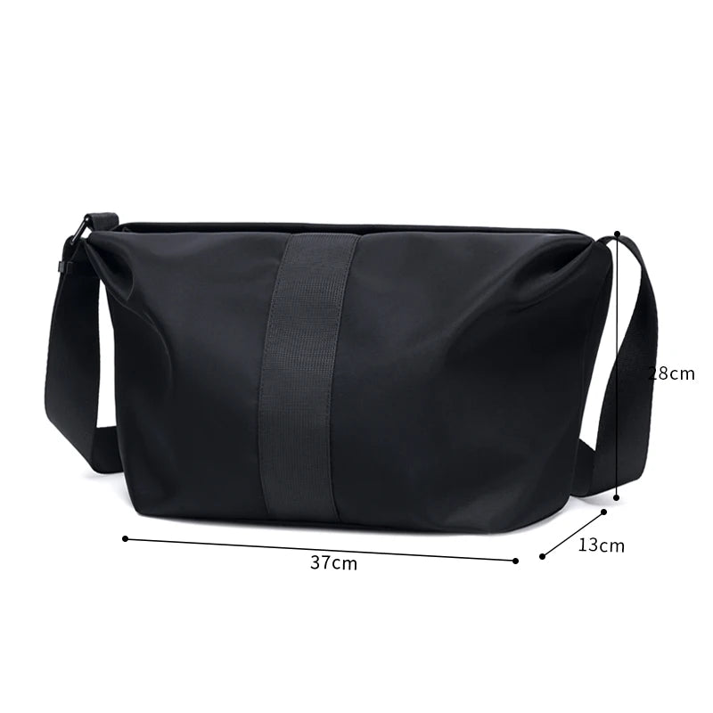 Black Botegga Veneta Fashionable Single Shoulder Crossbody Sling Messenger Bag Nylon for Women and Men