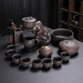 Purple Pottery Kung Fu Tea Set Automatic Tea Set High-end Gift Vintage Tea Making Spinning Water Out Ceramic
