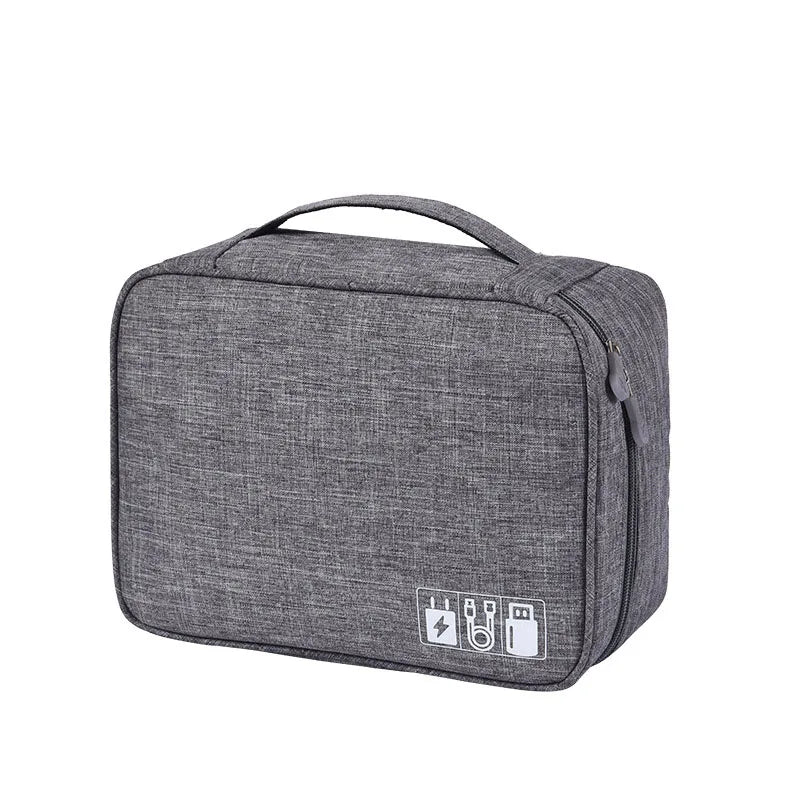 Travel Cable Bag Portable Digital USB Gadget Organizer Charger Wires Cosmetic Zipper Waterproof Storage Pouch Kit Case Supplies