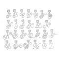 Wholesale 26 English Letter Love Button Pendant Hip Hop Style Alloy Diamond Cuban Chain Fashion Jewelry Necklace Beautiful