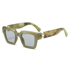 New Arrival Trendy Marbling square Men Sunglasses Fashion Designer Women Shades 2024