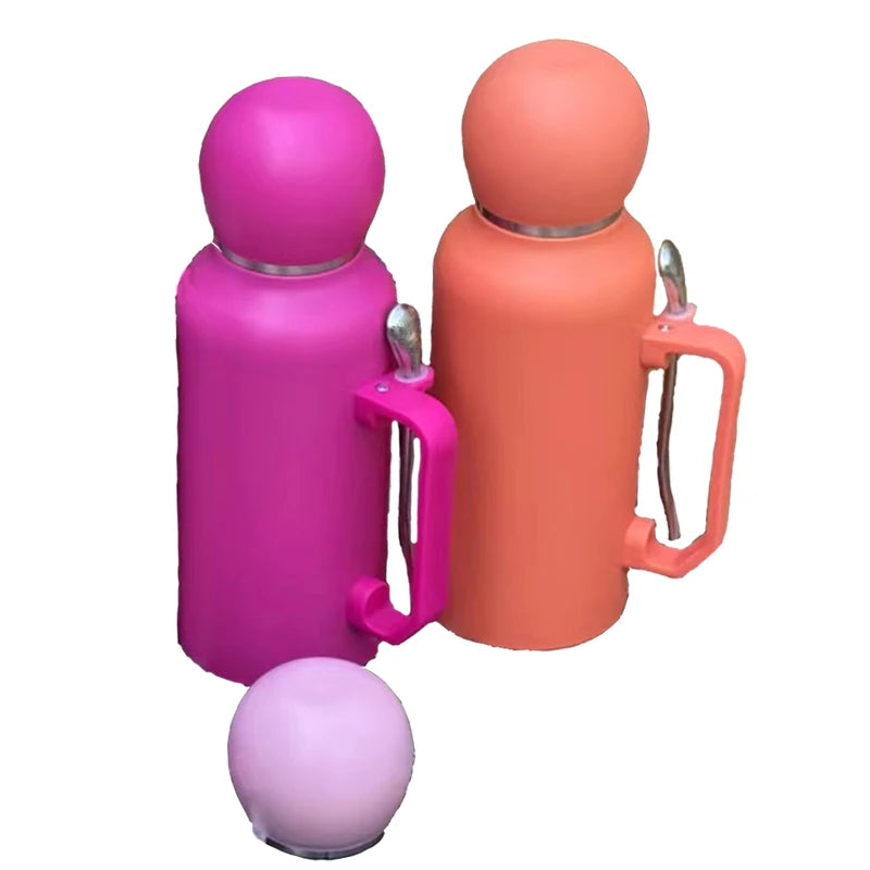 1300ml Football Water Bottle with 220ml Taza De Yerba Mate Tea Cup Lid Thermos Flask Straw Filter Argentina Thermal Insulation