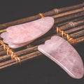 DIY Hottest sale feather shaped Crystal Rose Quartz guasha 100% natural Crystal gua sha tool