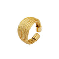 Fashion Layer Line Half Circle Ring Women's Simple Stainless Steel Ring