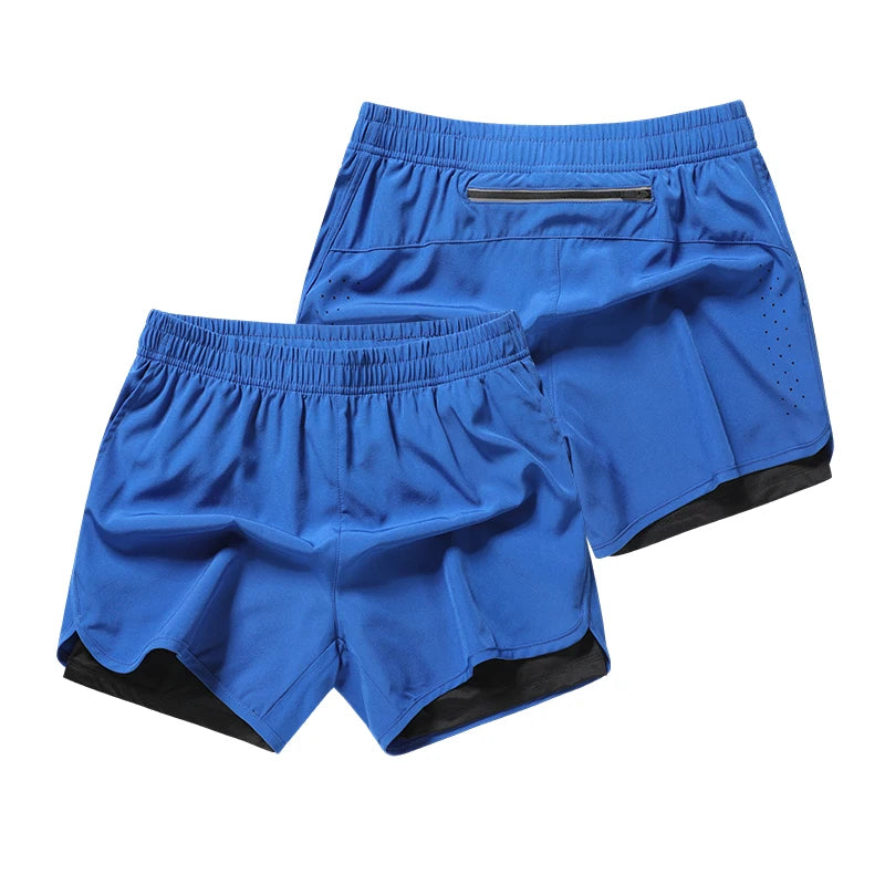 Men Shorts Custom Logo High Elastic Jogging Gym Shorts Activewear 2 in 1 Workout Shorts