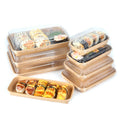 Factory Wholesale Fast Food Grade Synthetic Paper Box Custom Fruit Salad Container Sushi Box Matt Lamination Embossing