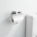 Modern Hotel Bathroom Toilet Paper Roll Holder Wall Mount Waterproof Cover Chrome Finish Eco-Friendly Zinc Alloy Stainless Steel