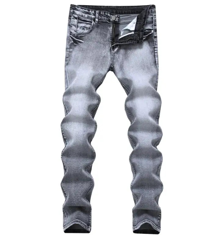 Custom New Design Men Fashion Jeans Trouser OEM Denim Ripped  Hip Hop Streetwear Stretch Men Jeans