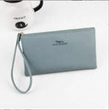 Hot sale females large Capacity clutches wallet long zipper cell phone pu leather wallet for women wallet ladies with wristlet