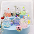 Creative Lucky Gifts Liquid Keychain Glow Quicksand Bottle Keychains for Bag Keyring Car Keychains Trinket Lovely Pendant Gifts