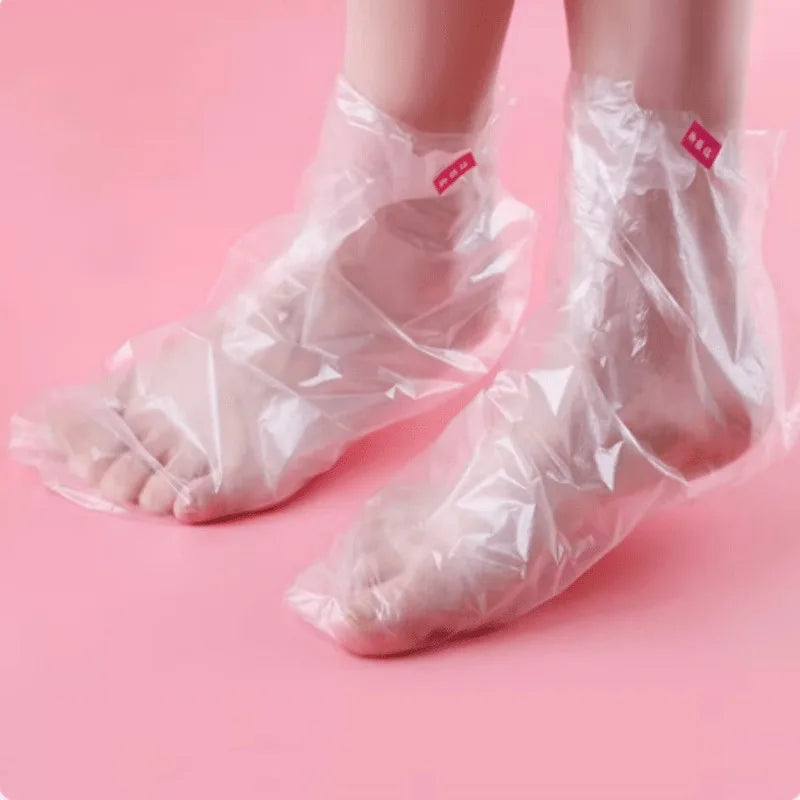 Disposable Clear Non-Absorbent PE Film Spa Foot Booties with Wear Resistance for Removing Wrinkle