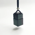 Custom 8ml Black Glass Perfume Pendant Air Freshener Car Hanging Diffuser Bottle with Screw Cap Screen Printed