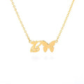 Christmas Jewelry Gifts Initial Charm Stainless Steel Butterfly Letter Necklace