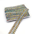 Iron on Navette Diamond Trimming Hot Fix Rhinestone Trim Mesh Bridal Applique Trims for Wedding Costume Dress Decoration