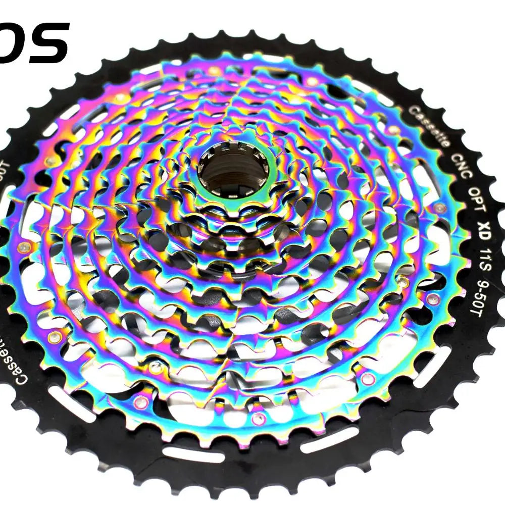 XTOS Mtb11Speed 9-50T Cassette Ult Xd Cassette Rainbow Steel Ultra Light Freewheel Sprocket