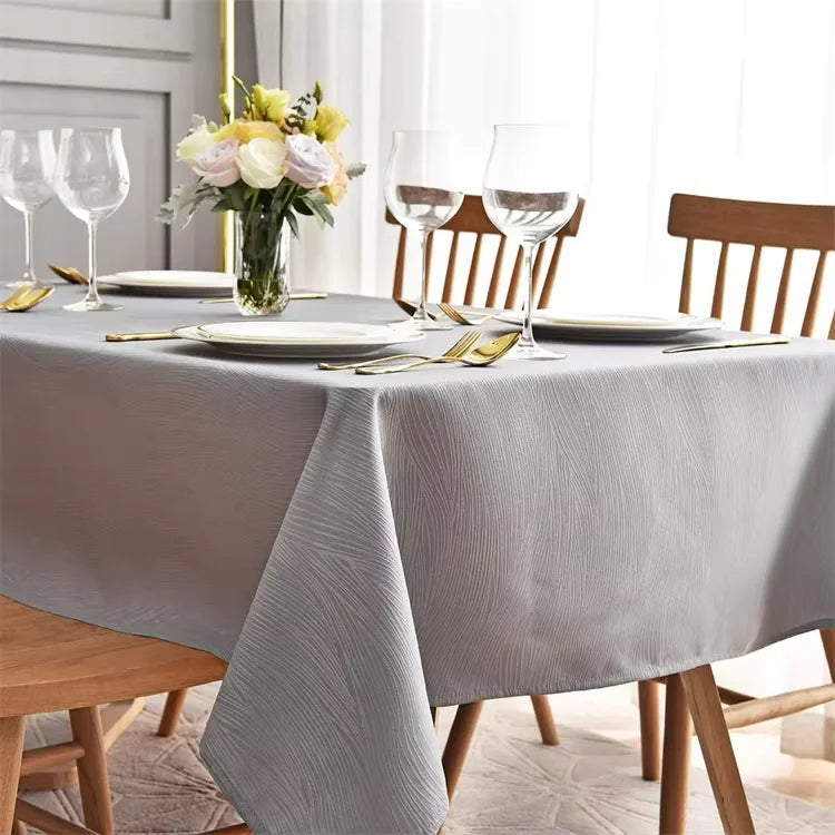 Jacquard Table Cloth Swirl Pattern Spillproof Wrinkle Resistant Heavy Weight Soft Tablecloth for Kitchen Dinning Outdoor Picnic