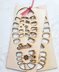 Santa Boot Print Wood Stencils Santa Foot Prints for Christmas Decoration Holiday Gift