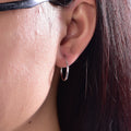 Kirin Non Tarnish Clip-on Hoop Earrings Fine 925 Sterling Silver Trendy Rhodium Plated for Weddings Parties and Gifts