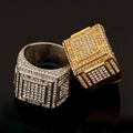 Valentines Day Gift 2024 Fashion Fine Luxury Non Tarnish Stainless Steel Waterproof Iced Out Diamond Finger Rings Jewelry Men