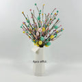 S062 Easter Egg Stems Artificial Easter Spray Picks Decor Spring Floral Picks Stem Colorful Berry Spray Easter Egg Twig Branches