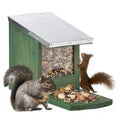 USMILEPET New Arrival Wooden Squirrel Feeder Box Outdoor Squirrel Feeder Box for Outside Garden Squirrel Feeding House