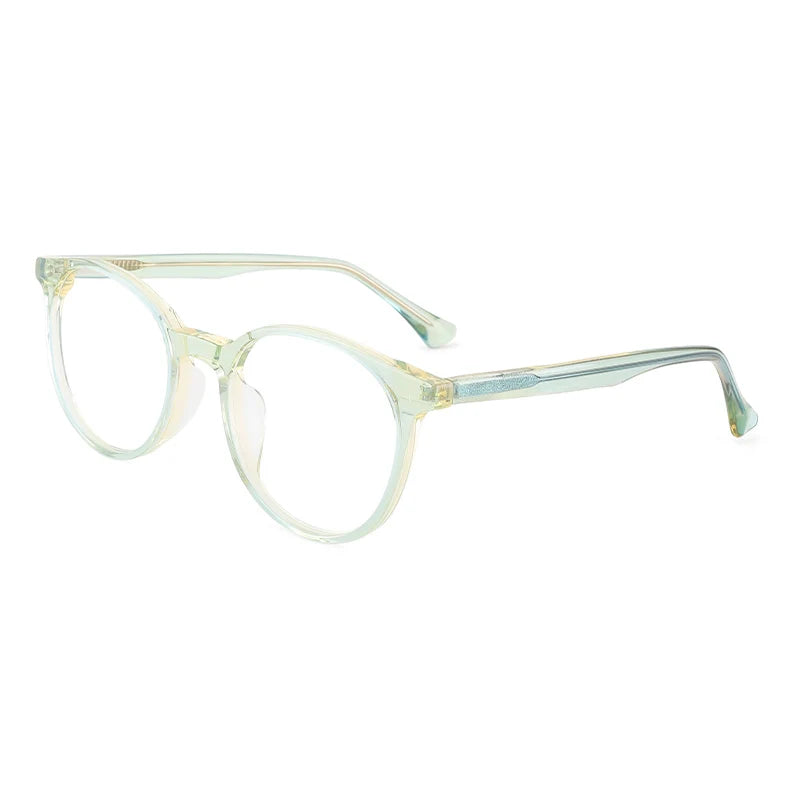 The Latest Design of Autumn 2024 Round Transparent Gradient Color Trendy Fashion Optical Acetate Glasses Frame