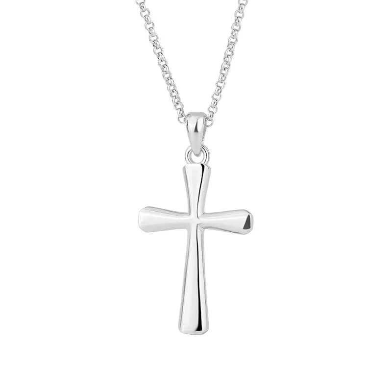 Custom Jewelry 925 Sterling Silver Christian Jesus Cross Pendant Necklace for Men Women