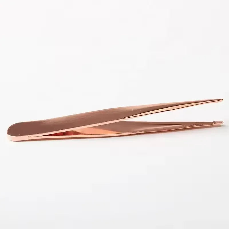Stainless Steel Tweezers Pointed Elbow Tweezers Bird's Nest Hair Removal Blackhead Clip High Precision Mobile Phone Repair Tool