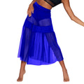 MiDee Mesh Skirt Long Style for Girls Lyrical Ballet Dance Dress Contemporary Performance Dance Costume Stage Show Outfit Women