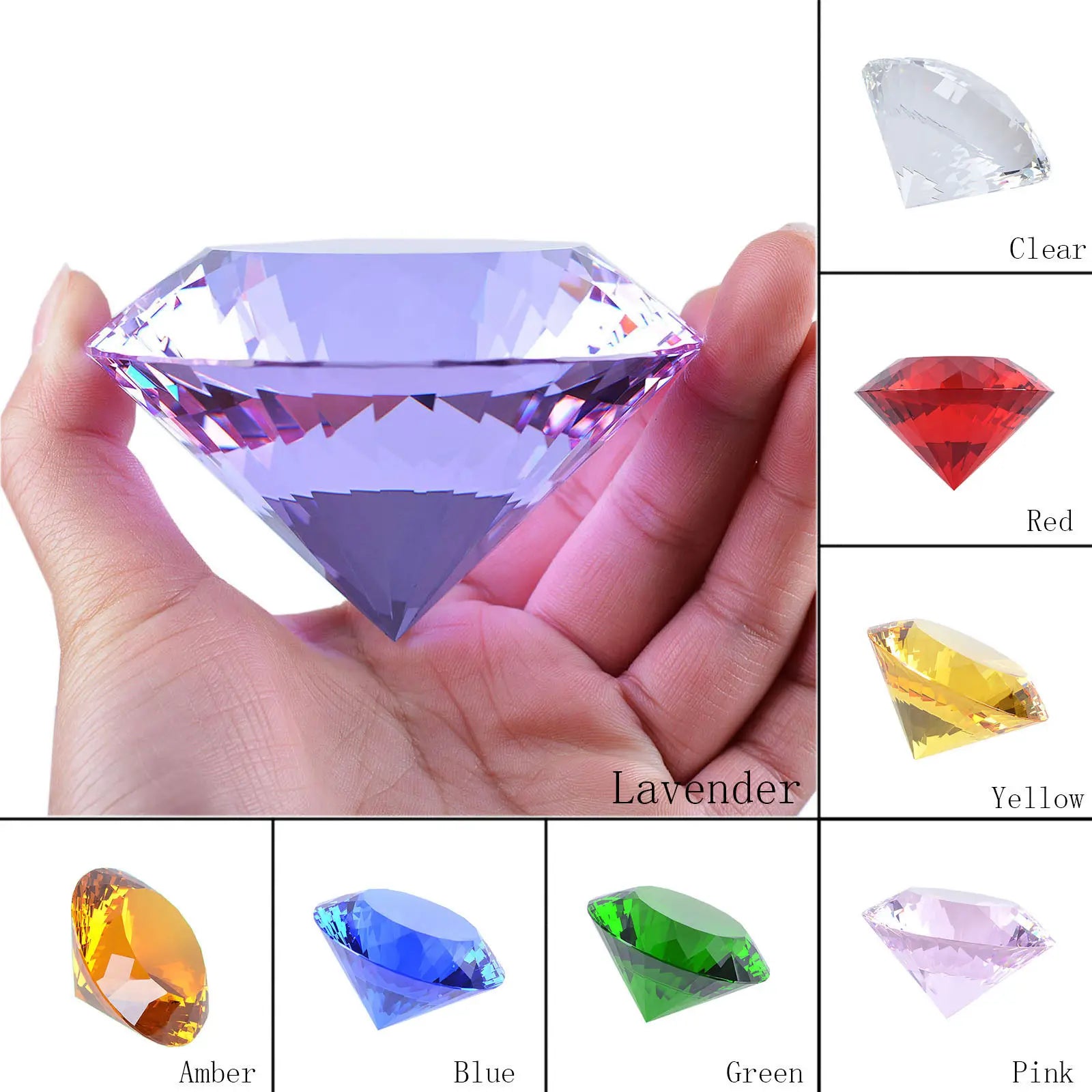 80mm(3.1 Inch) Crystal Diamond More Face Paperweight Jewels Wedding Decorations Christmas Centerpieces Home Decor