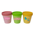 Customized logo 50g 100g 200g pp pink Green Yellow Plastic Jar Color Cream Makeup Gel Mask Mud Jar Ice Cream Jar