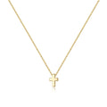 Dainty Gold Plated Tiny Cross Pendant Necklace Sideways Cross Choker Layered Cross Necklace for Women Girls