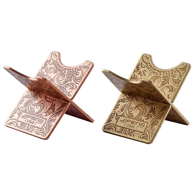 Luxury Gold Brass Cigar Holder Rests Custom Logo Luxury Gift Boxed Cigar Accessories for Women and Men