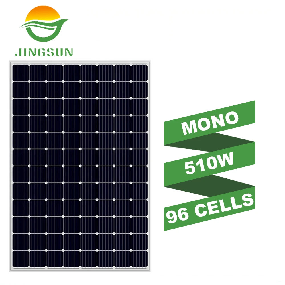 Jingsun Factory Direct Sale Mono Solar Panels 500w 510w 96Cells Reasonable Price Solar Panels for Home Use