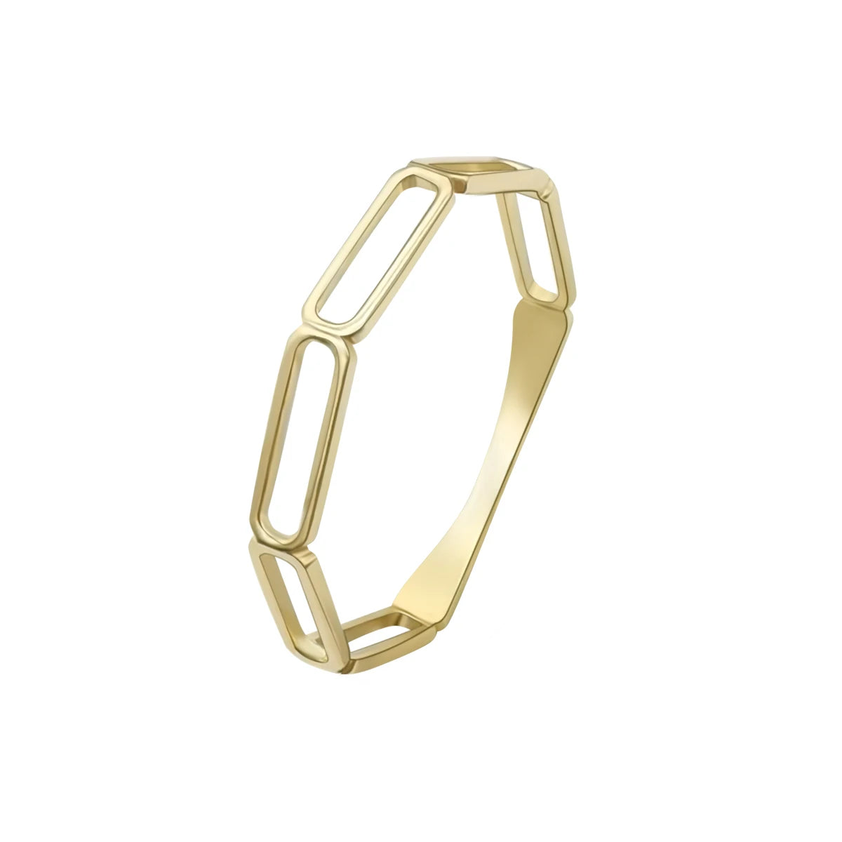 Christmas Jewelry 9k Real Gold Simple Rings Irregular Shape Ring for Women Men Jewelry Ready to Ship Customize
