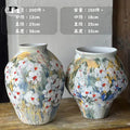 Beautiful Hand Painted Art Deco Modern Ceramic Tabletop Flower Vases Matte White with Plum Blossom