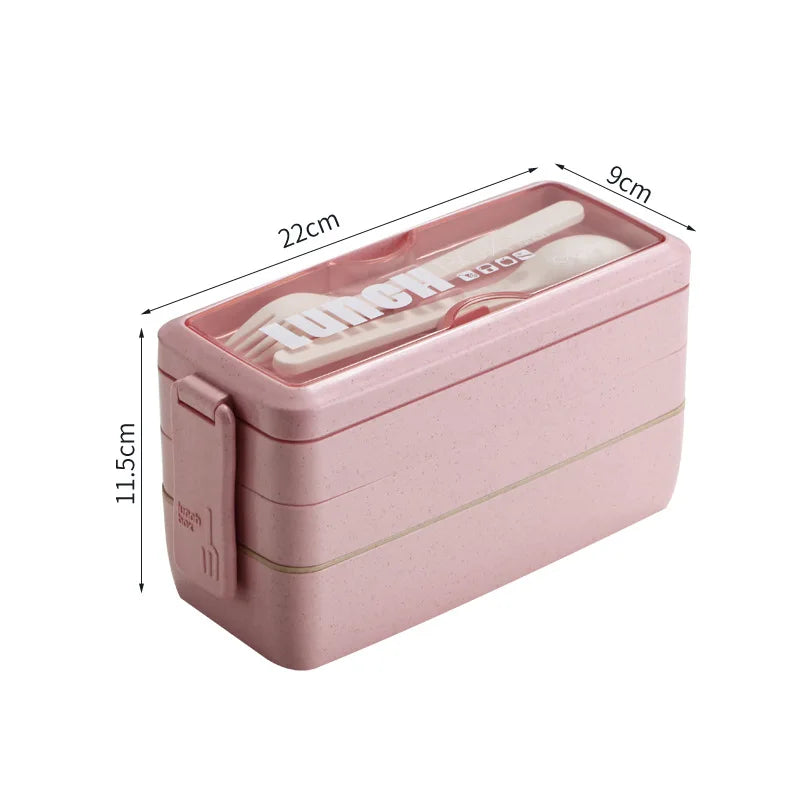 High Quality Microwave Safe Bento Lunch Box Cheap Kitchen Compartment Storage Set for Kids Food Containers