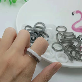 Simple Colourful Transparent Ring Resin Acrylic Rings for Women Men