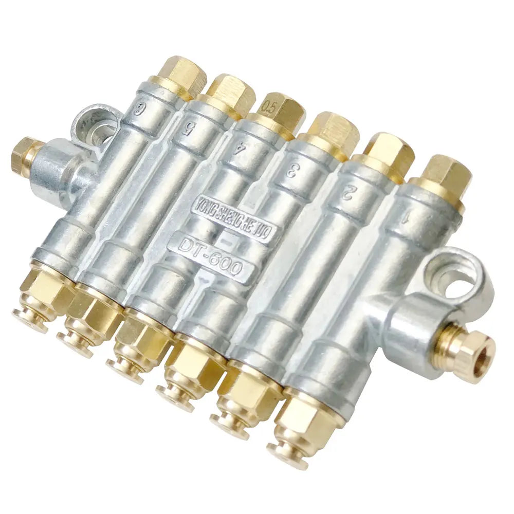 6 Outlet Quick Coupling Detect Volumetric Oil Grease Distributor DT-600 for Machine Tool Centralized Lubrication