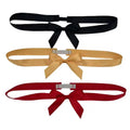 Customized Handmade Elastic Packing Red Satin Ribbon Bows for Gift Boxes