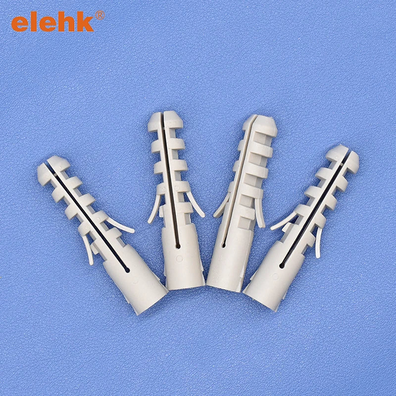 ELEHK Best-selling Plastic Anchors Nail Plugs for Screws Plastic Anchor Wall Plug Plastic Wedge Anchor