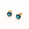 Hot Sale Gold Plated Evil Eye Stud Earrings Celebrity Evil Eye Earrings for Women