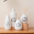 Fresh Mini Hydroponic Ceramic Vase Four-Piece Set for Christmas Decorations on TV Cabinets Coffee Tables or Desks