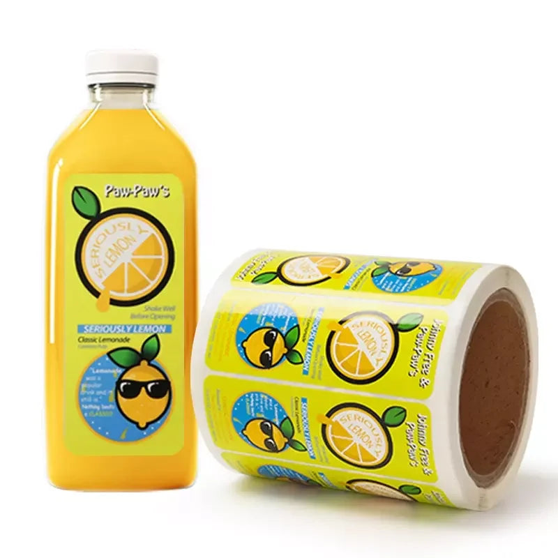 Custom Roll Self Adhesive Glossy Paper Food Glass Jar Bottle Direct Sticker Labels for Peanut Butter Tomato Sauce