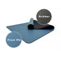 Moon Solid Color Anti Slip Smudge Scratch Custom Laser Instruction Lines Logo Matte Scrub Frost PU Natural Rubber Yoga Mat