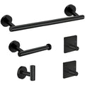 Modern Eco-Friendly Towel Bar Set 304 Stainless Steel Bathroom Tissue Holder Hook Black Hardware Pendant