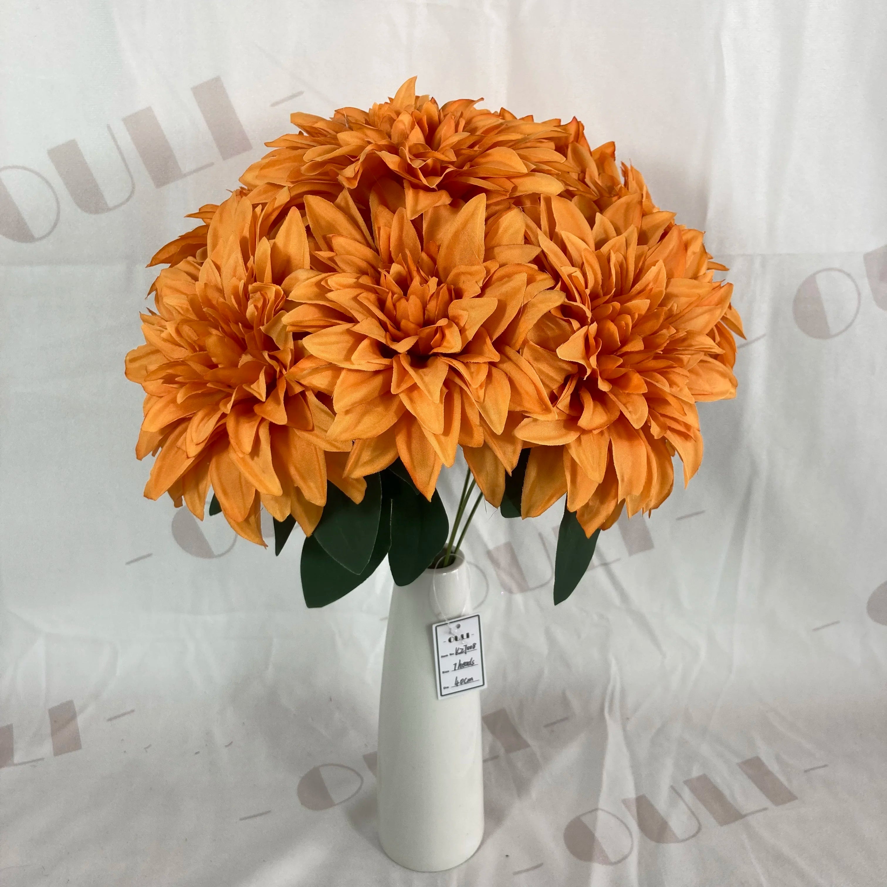 K-0125 Wholesale Artificial Wedding Decoration Silk 7 Heads Dahlia Bouquets Flower