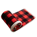 Sherpa Blanket Throw Red Black Checkered Flannel Fleece Blanket Christmas Polyester Blanket for Couch Sofa