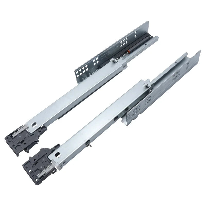 Heavy Duty Furniture Hardware Under Table Undermount Soft-closing Drawer Slide with Hydraulic Cylinder